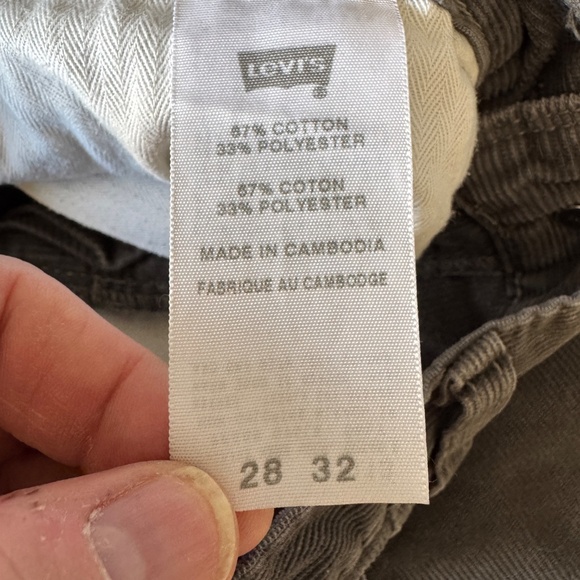 Levi's Men's Corduroy Pants - Gray - Picture 8 of 14